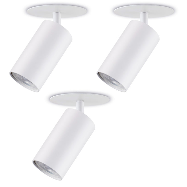 Maclean apparecchio da incasso/tubo, spot, rotondo, alluminio, GU10, 55x130mm, bianco, MCE364 W 3pz+ Lampadina LED GU10 7W Maclean Energy MCE437 WW bianco caldo 3000K, 220-240V~, 50/60Hz 3pz