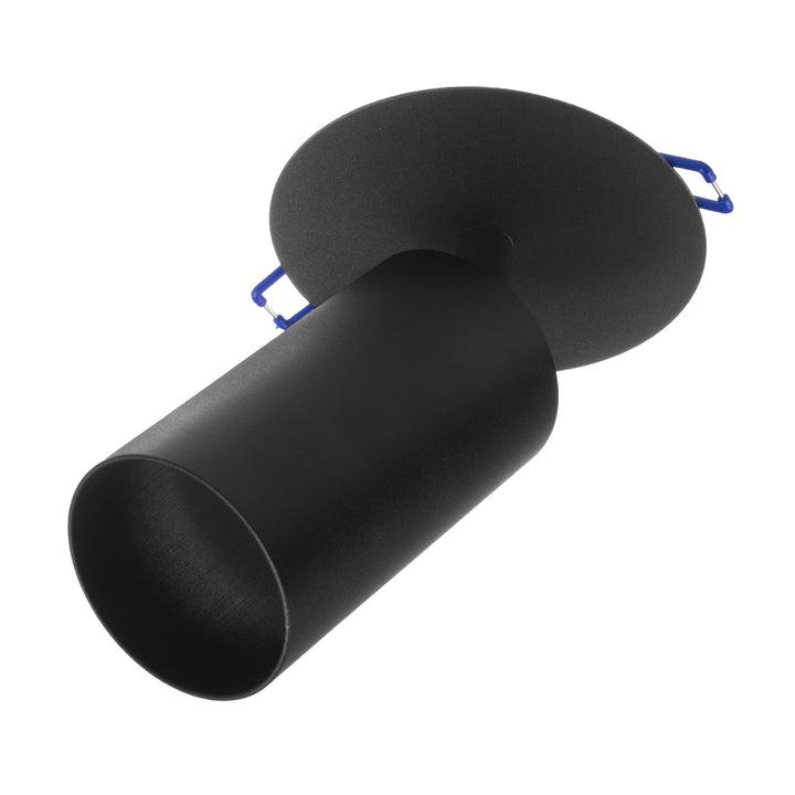 Maclean apparecchio da incasso/tubo, spot, rotondo, alluminio, GU10, 55x130mm, nero, MCE364 B+LED lampadina GU10 7W Maclean Energy MCE437 WW bianco caldo 3000K, 220-240V~, 50/60Hz, 490lm