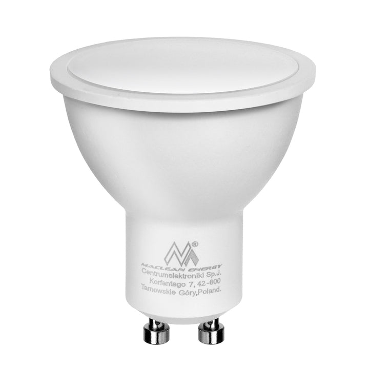 Lampada da parete/apparecchio Maclean, spot, rotondo, GU10, con interruttore 55x90mm, bianco, MCE369 W+LED lampadina GU10 7W Maclean Energy MCE437 WW bianco caldo 3000K, 220-240V~, 50/60Hz, 490lm