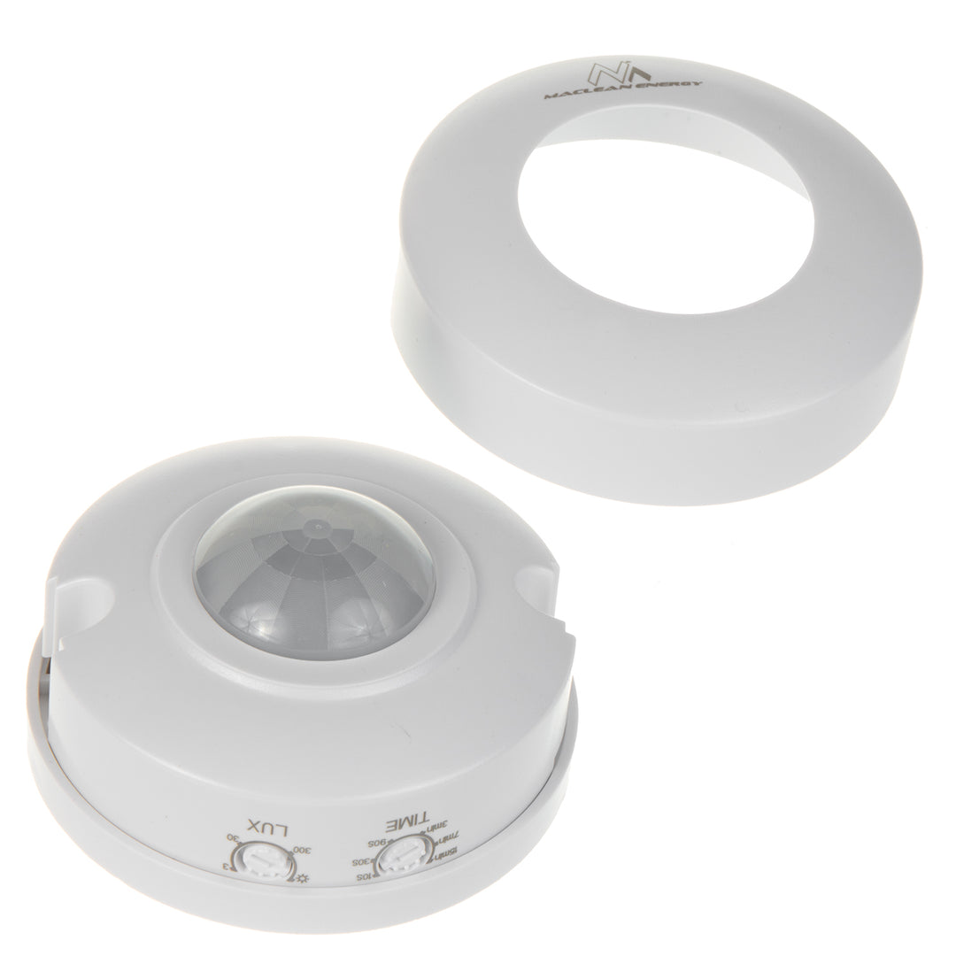 Rilevatore di movimento Maclean PIR, portata 6m, soffitto, carico massimo 1200W, IP20, MCE314 W 4 pezzi