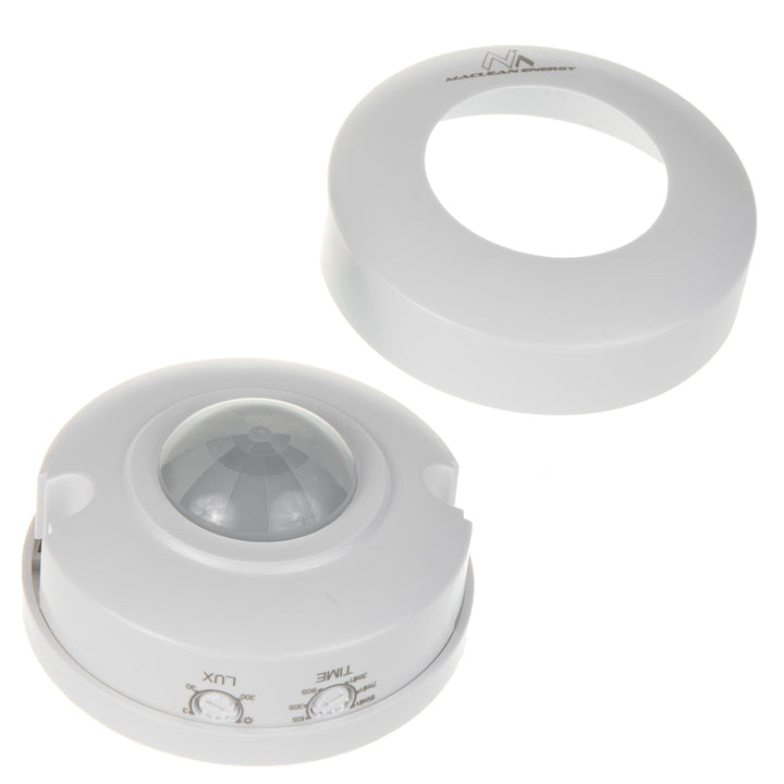 Rilevatore di movimento Maclean PIR, portata 6m, soffitto, carico massimo 1200W, IP20, MCE314 W 4 pezzi