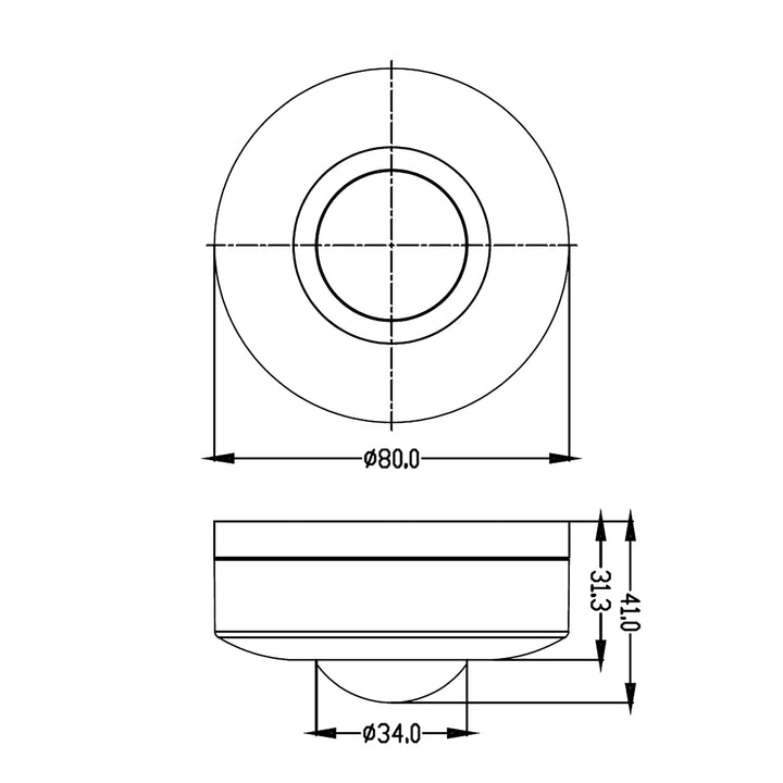 Rilevatore di movimento Maclean PIR, portata 6m, soffitto, carico massimo 1200W, IP20, MCE314 W 4 pezzi
