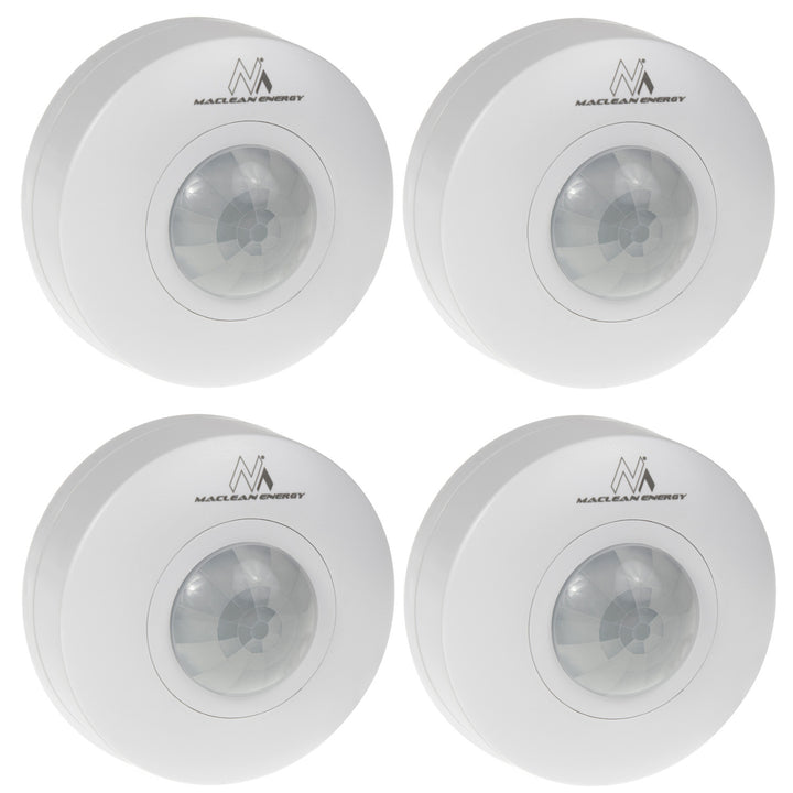 Rilevatore di movimento Maclean PIR, portata 6m, soffitto, carico massimo 1200W, IP20, MCE314 W 4 pezzi
