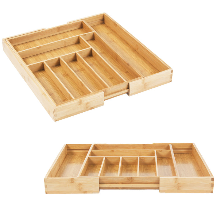 Organizzatore di posate in bambù estensibile GreenBlue, 325-500x430x45mm, GB379, 2 pezzi