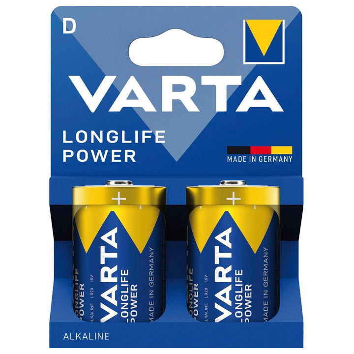 VARTA Longlife Power, 2 batterie alcaline, formato D / R20, 1,5 V
