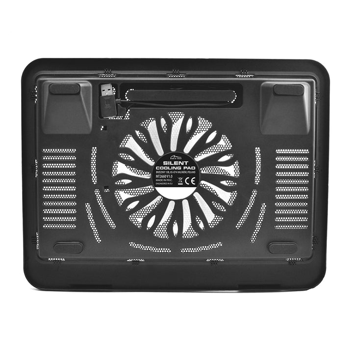 PAD DI RAFFREDDAMENTO SILENZIOSO - Pad di raffreddamento per computer portatili da 15,6" e più piccoli, silenzioso, potente, ventole da 13,5 cm, porta USB pass-through