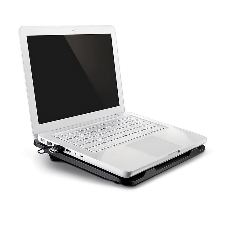 PAD DI RAFFREDDAMENTO SILENZIOSO - Pad di raffreddamento per computer portatili da 15,6" e più piccoli, silenzioso, potente, ventole da 13,5 cm, porta USB pass-through