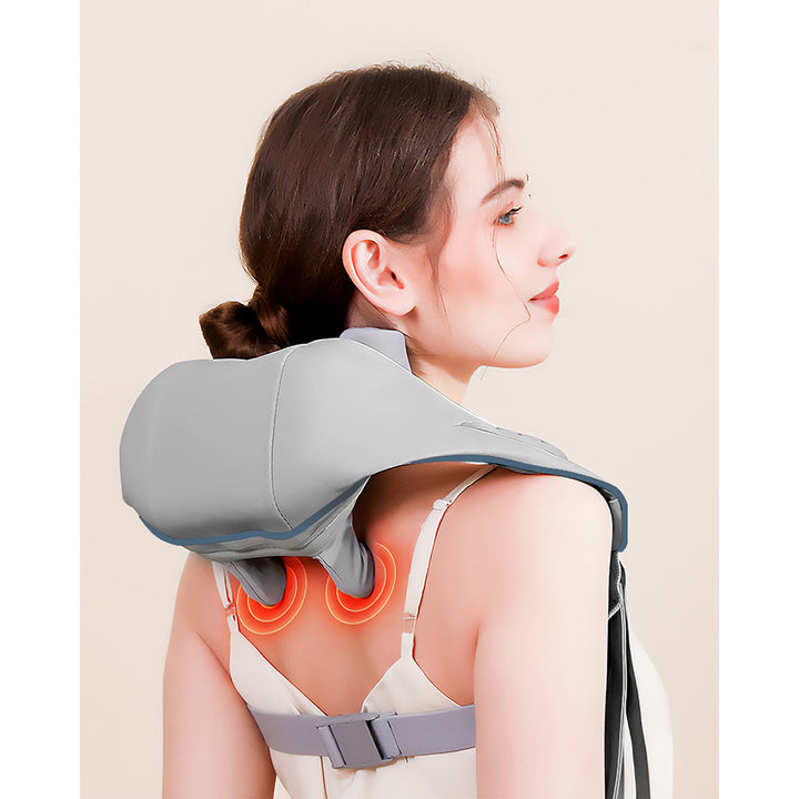 Massaggiatore per spalle e collo. Shiatsu, imitazione delle mani 5D, 6 teste massaggianti, 3 modalità, 3 velocità, senza fili, porta di ricarica USB-C MASSAGGIATORE PER COLLO E SPALLE