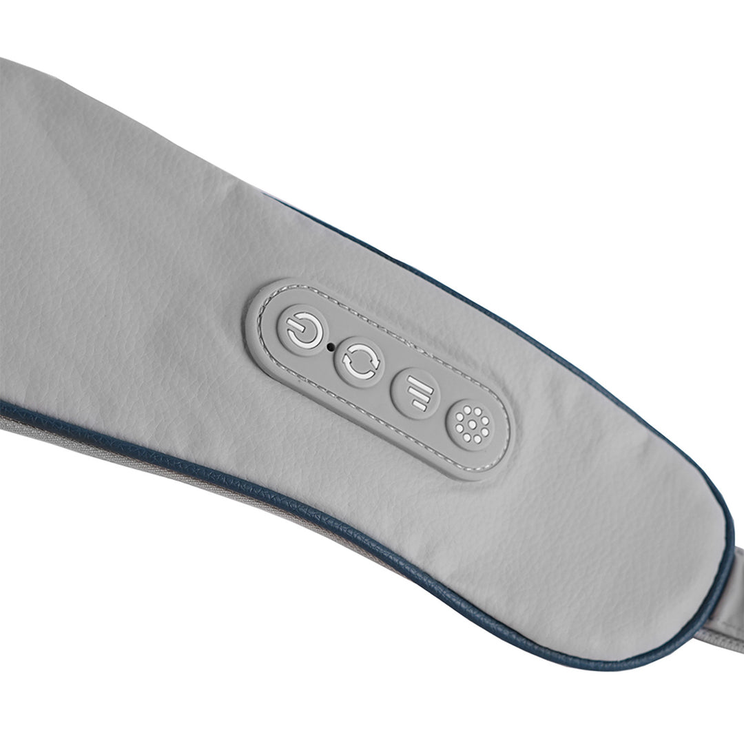 Massaggiatore per spalle e collo. Shiatsu, imitazione delle mani 5D, 6 teste massaggianti, 3 modalità, 3 velocità, senza fili, porta di ricarica USB-C MASSAGGIATORE PER COLLO E SPALLE