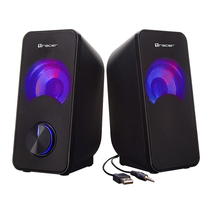 Altoparlanti Tracer, retroilluminazione RGB, 6 W RMS, alimentazione USB, Loop