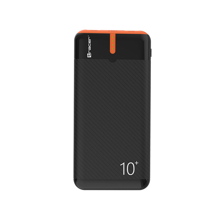 Tracer Powerbank, 10000 mAh, nero e arancione, USB C, 2A, EnerGo