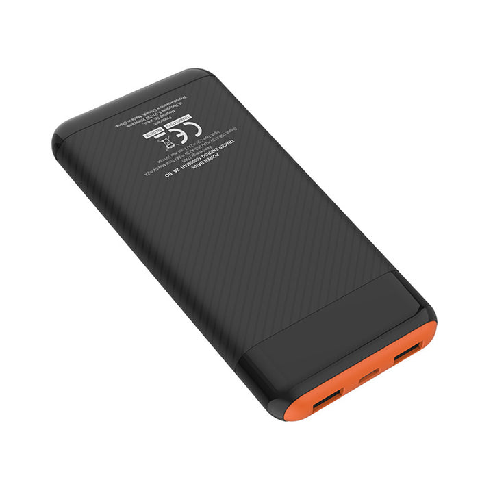Tracer Powerbank, 10000 mAh, nero e arancione, USB C, 2A, EnerGo