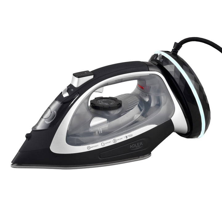 Ferro da stiro a vapore senza filo Adler, piastra in ceramica, 2800W, AD 5043