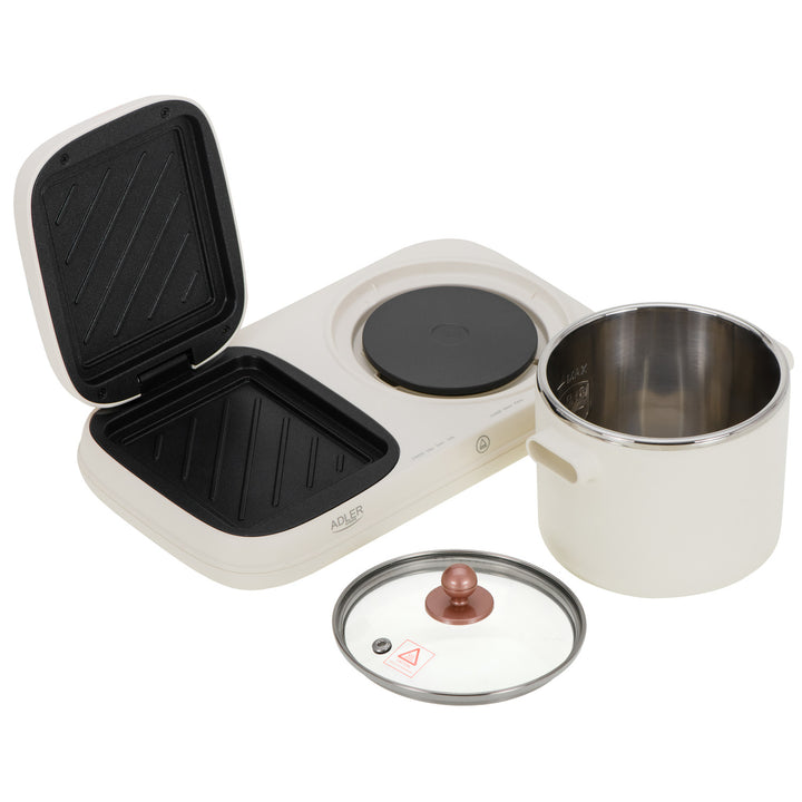 Stazione per la colazione 2 in 1 - griglia e pentola di cottura Adler AD 6421