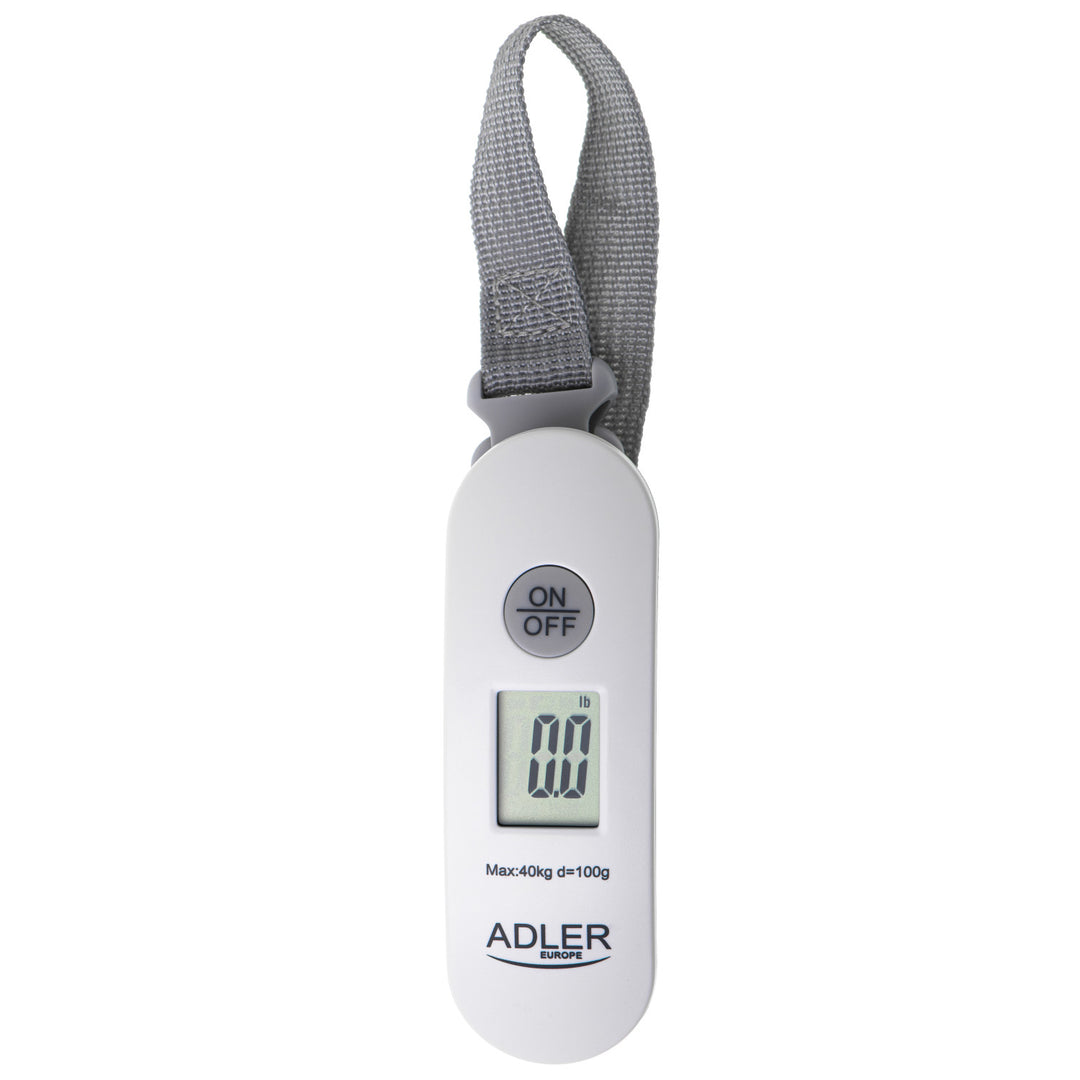 Bilancia Adler, fino a 40 kg, display LCD, funzione tara e stabilizzazione, bianco e grigio, AD 8189