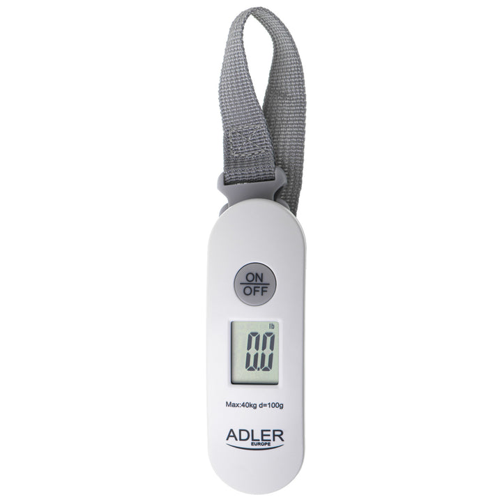 Bilancia Adler, fino a 40 kg, display LCD, funzione tara e stabilizzazione, bianco e grigio, AD 8189