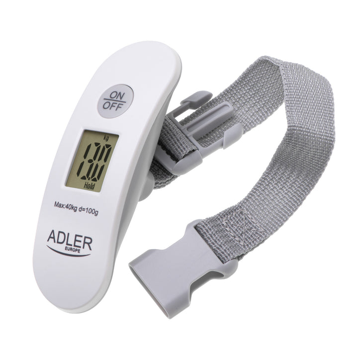 Bilancia Adler, fino a 40 kg, display LCD, funzione tara e stabilizzazione, bianco e grigio, AD 8189