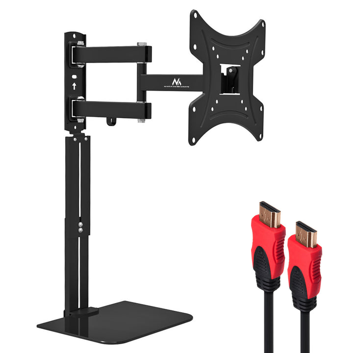 Supporto TV con ripiano per DVD Maclean, vesa 200x200 , 23"-43", 25kg, MC-771A +HDMI 2.0 4K 3D UHD 1,8m CAVO 48 bit