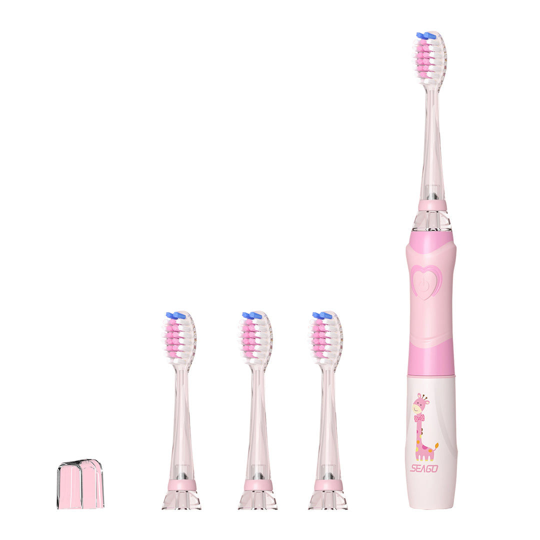 Spazzolino sonico per bambini SEAGO, rosa, 3 punte, SG-977 Rosa + Spazzolino sonico per bambini SEAGO, verde, 3 punte, SG-977 Verde