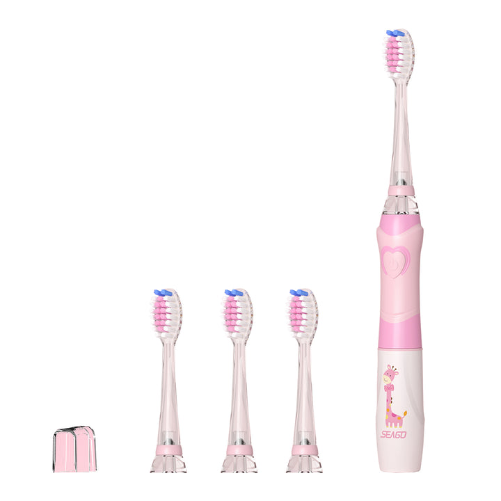 Spazzolino sonico per bambini SEAGO, rosa, 3 punte, SG-977 Rosa + Spazzolino sonico per bambini SEAGO, verde, 3 punte, SG-977 Verde