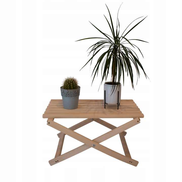 Set di 2 sedie da spiaggia+ tavolino in legno, colore nero Woodok