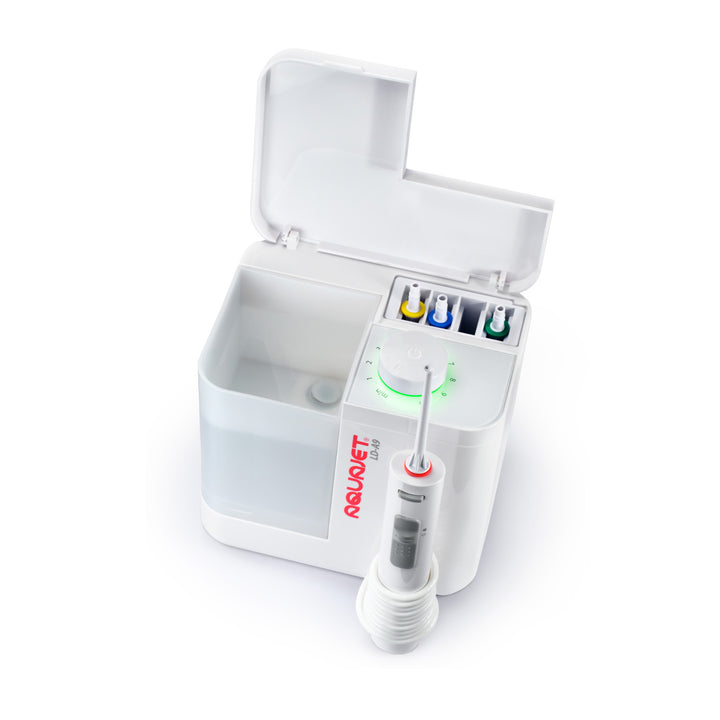 Irrigatore Aquajet, controllo elettronico, contenitore da 500 ml, 4 punte, LD-A9