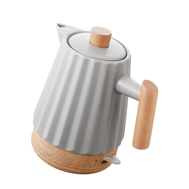 Bollitore elettrico Concept, ceramica, 1500W, 1,5L, grigio chiaro, RK0091