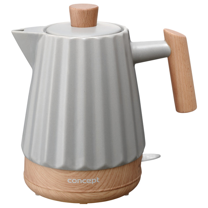 Bollitore elettrico Concept, ceramica, 1500W, 1,5L, grigio chiaro, RK0091