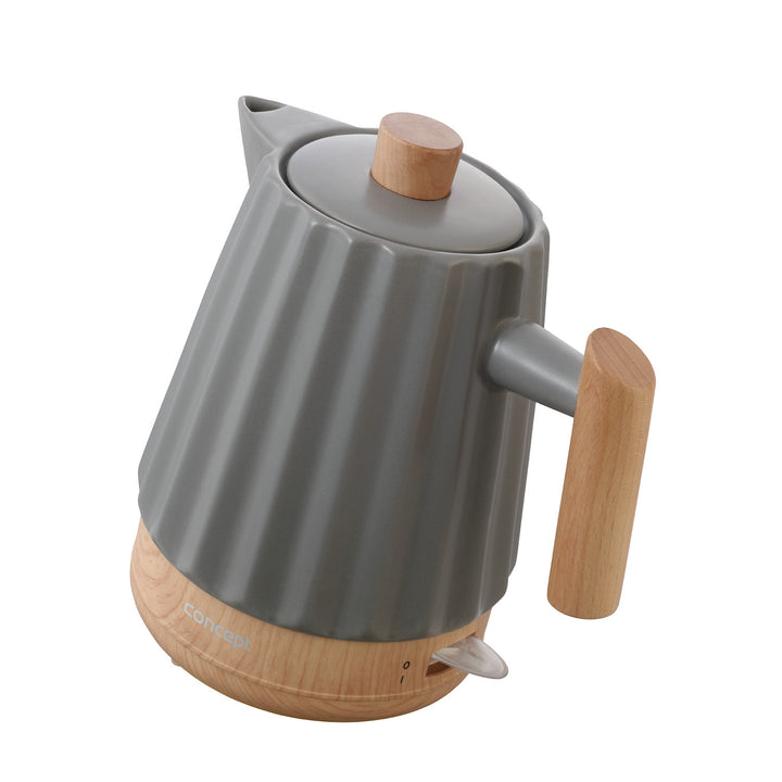 Bollitore elettrico Concept, ceramica, 1500W, 1,5L, grigio scuro, RK0092
