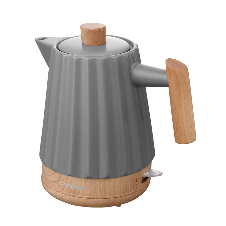 Bollitore elettrico Concept, ceramica, 1500W, 1,5L, grigio scuro, RK0092