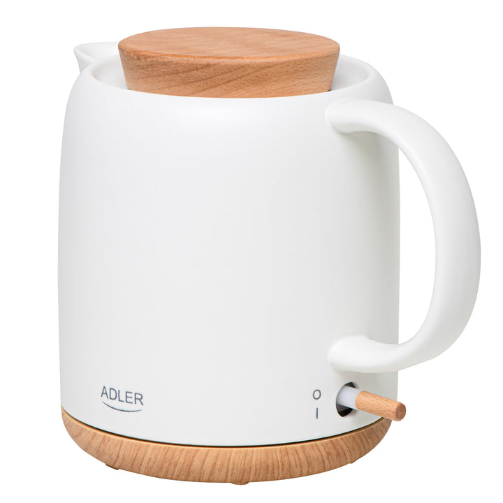 Bollitore elettrico in ceramica 1.0L, 1200W, ecru, Adler AD 1304