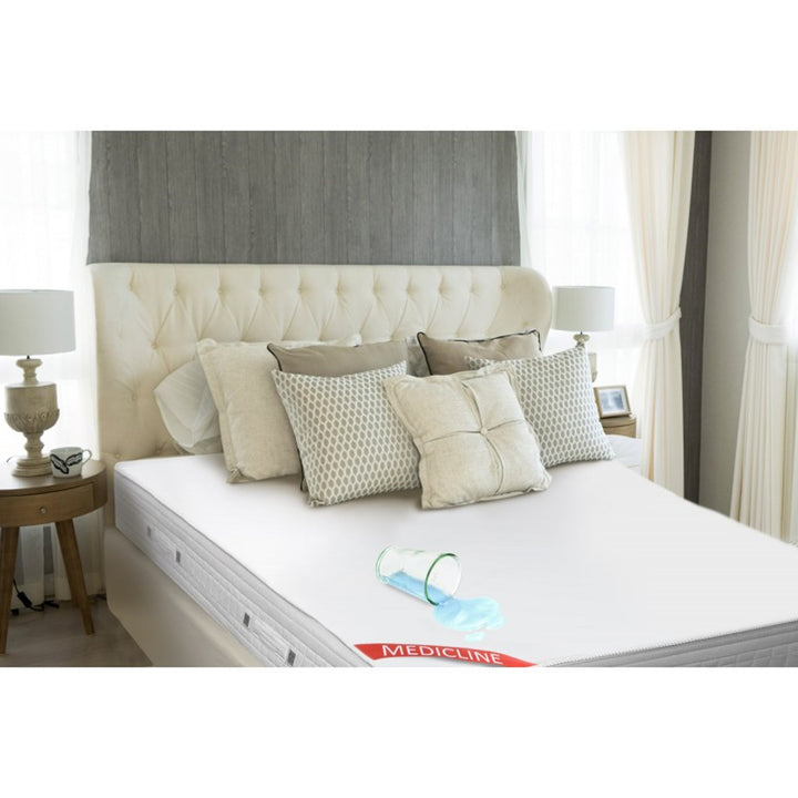 AIO FACTORY Ecco 140x200cm coprimaterasso impermeabile, liscio con elastico AIO FACTORY Ecco 140x200cm bianco
