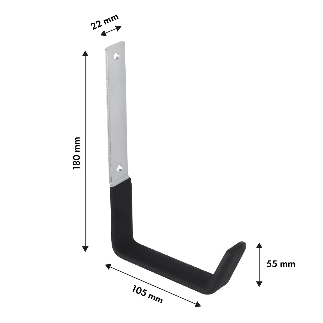 Montaggio a parete Maclean, per pneumatici, ruote, scale, biciclette, acciaio, carico massimo 10kg, MC-480, 2 pezzi