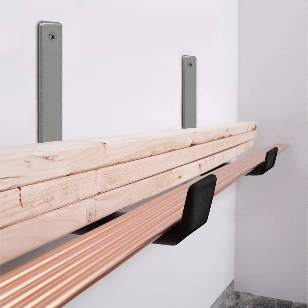 Montaggio a parete Maclean, per pneumatici, ruote, scale, biciclette, acciaio, carico massimo 10kg, MC-480, 2 pezzi