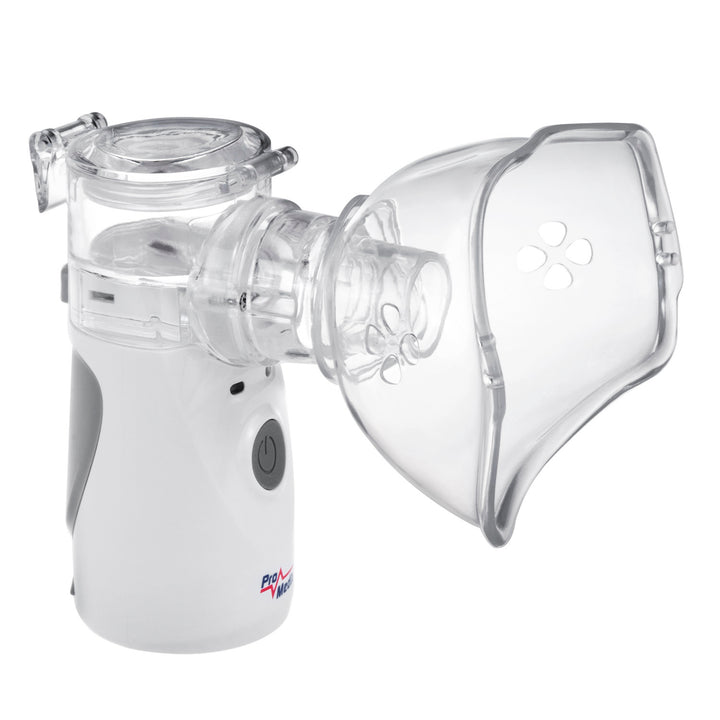 Nebulizzatore inalatore cordless portatile/manuale Promedix, kit, maschere, PR-835 + termometro medico a infrarossi senza contatto Promedix PR-960