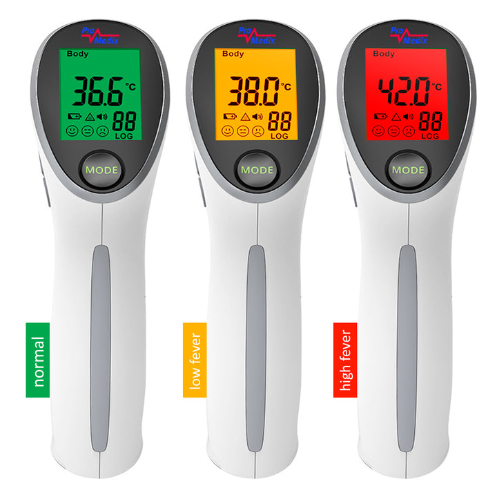Nebulizzatore inalatore cordless portatile/manuale Promedix, kit, maschere, PR-835 + termometro medico a infrarossi senza contatto Promedix PR-960