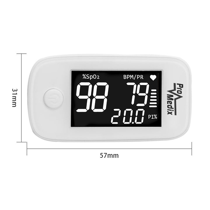Promedix PR-870 pulsossimetro medico a LED HD da 1,5" + Promedix PR-960 termometro medico a infrarossi senza contatto