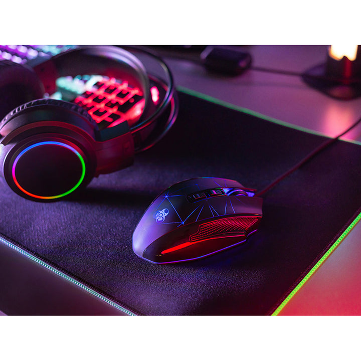 Mouse da gioco Tracer, retroilluminato RGB, 7200 DPI, Spazio