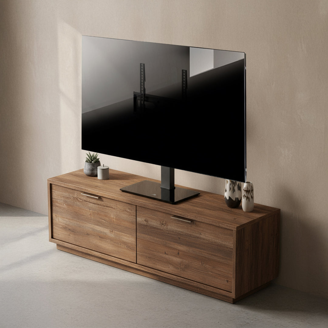 Supporto TV universale Maclean, per mobile RTV, supporto, max. 40 kg, max. VESA 400x400, regolazione in altezza e angolazione, per TV 32-65", MC-124