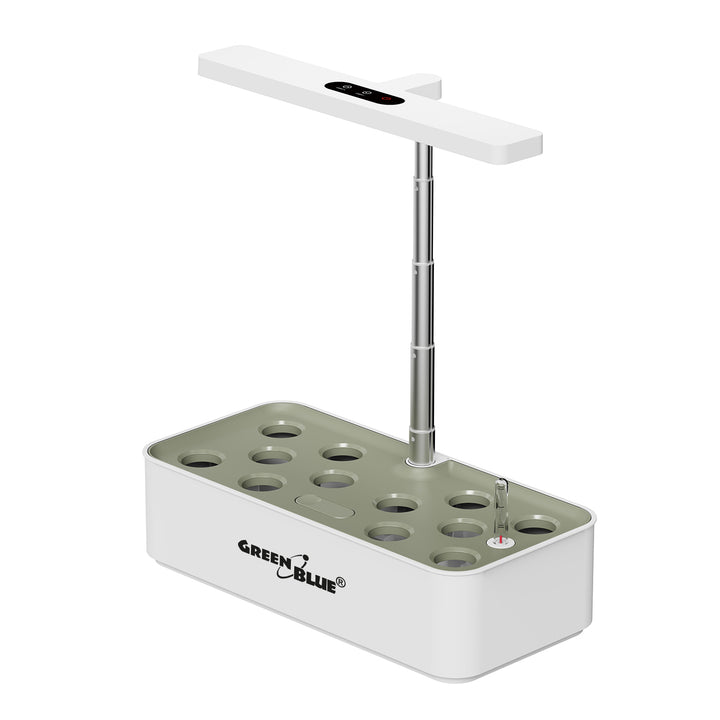 GreenBlue Sistema intelligente di coltivazione di piante da interno, vaso SMART, capacità 4L, per 12 piante, LED a spettro completo, GB133