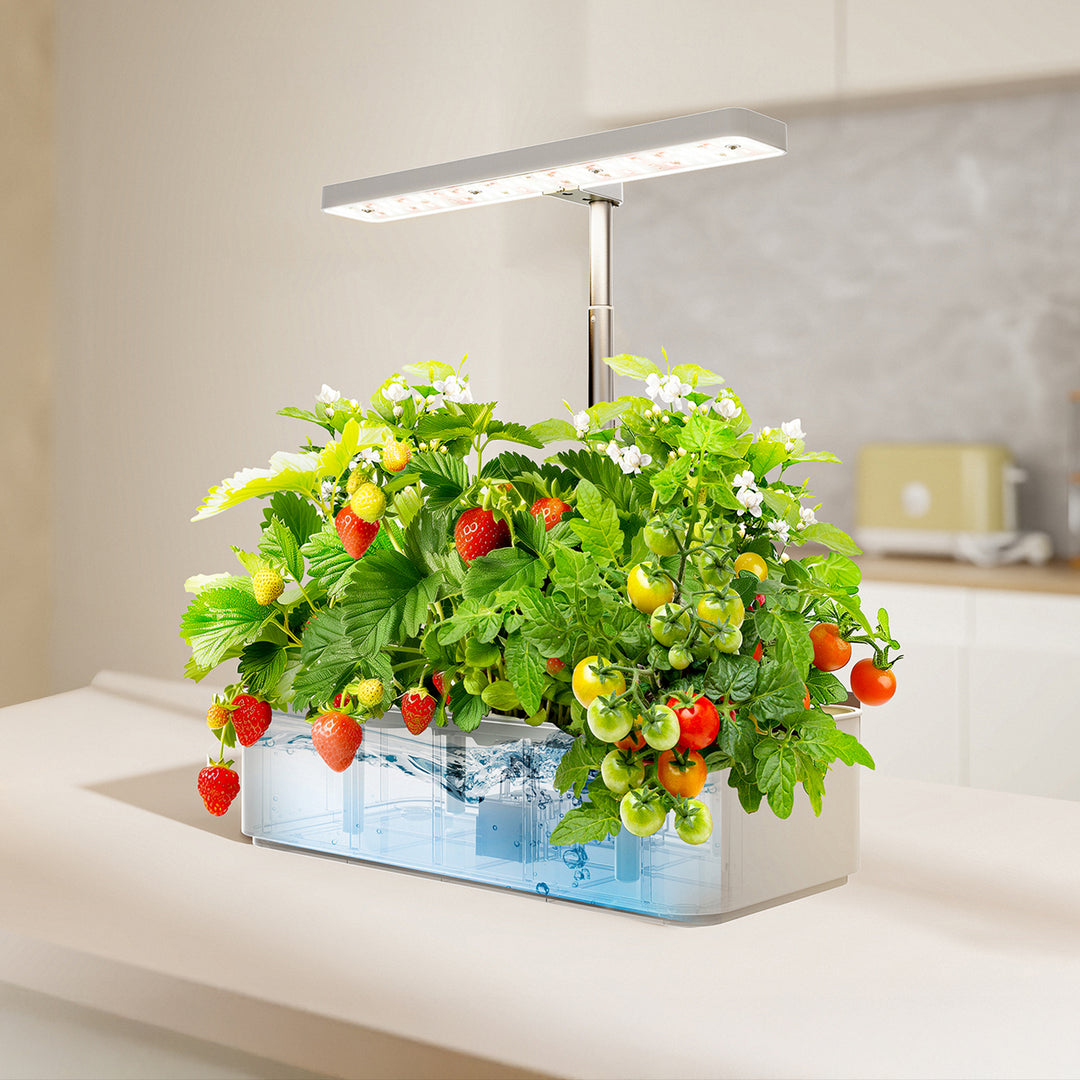 GreenBlue Sistema intelligente di coltivazione di piante da interno, vaso SMART, capacità 4L, per 12 piante, LED a spettro completo, GB133