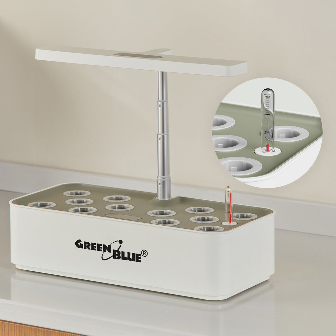 GreenBlue Sistema intelligente di coltivazione di piante da interno, vaso SMART, capacità 4L, per 12 piante, LED a spettro completo, GB133