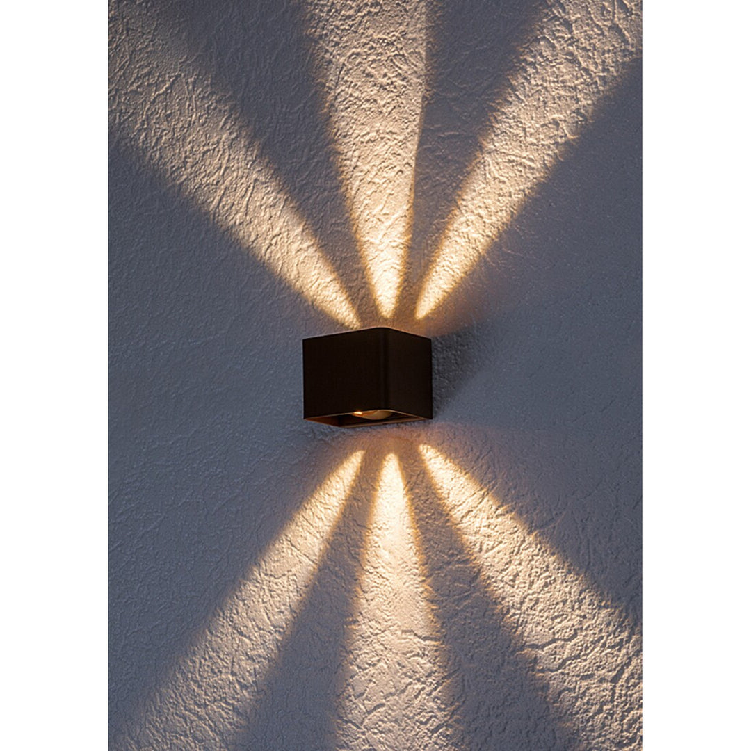 Rabalux Hallstatt 10W lampada da parete per esterni IP54 marrone
