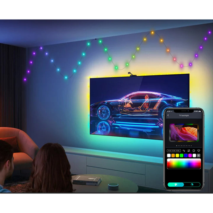 Illuminazione per esterni Rabalux, stringa LED RGB, IP44, Wi-Fi, Bluetooth, Biri