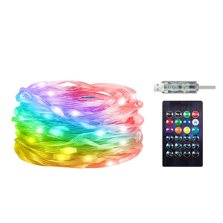 Illuminazione per esterni Rabalux, stringa LED RGB, IP44, Wi-Fi, Bluetooth, Biri