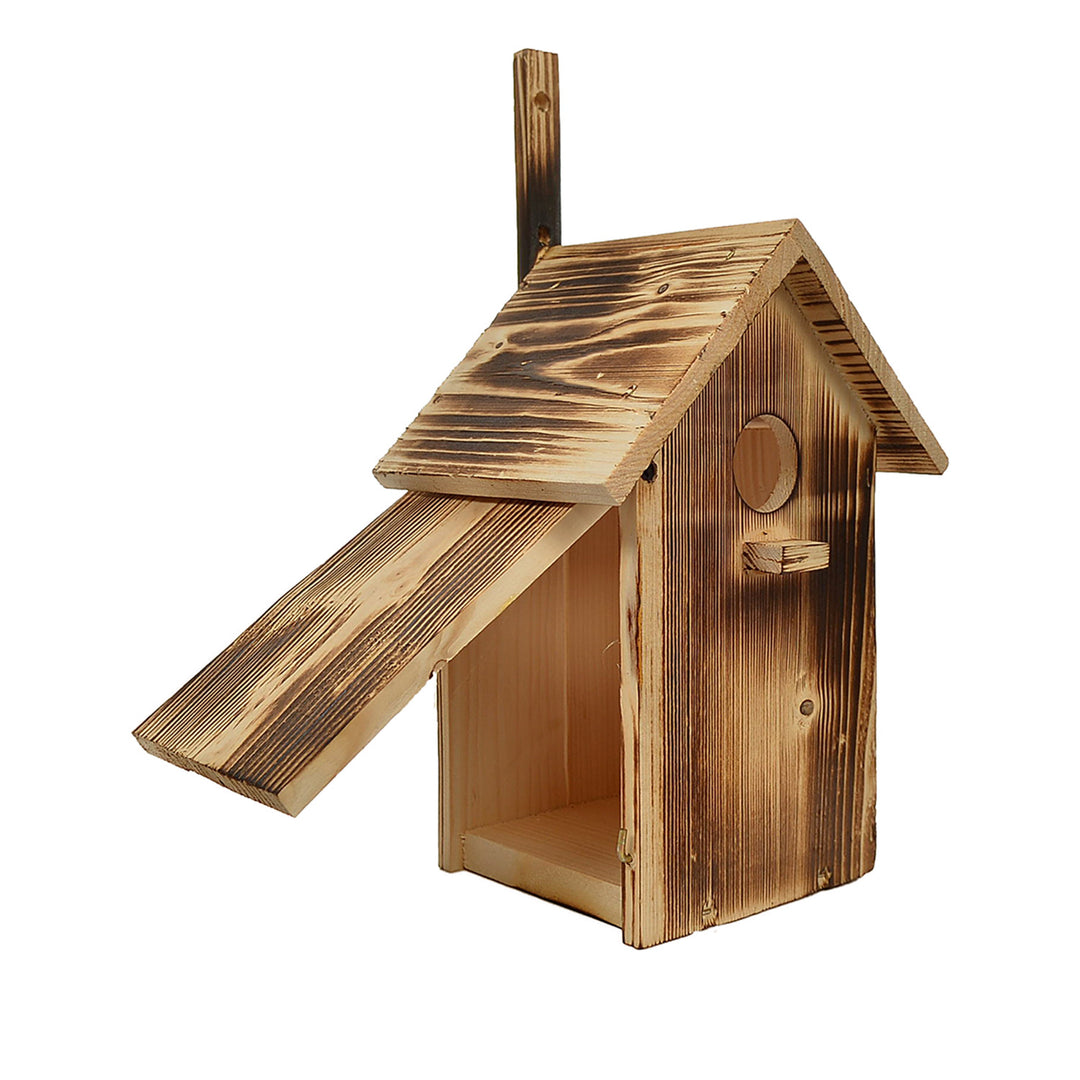 Casetta per uccelli pieghevole in legno 25x33x13 cm cotta a legna