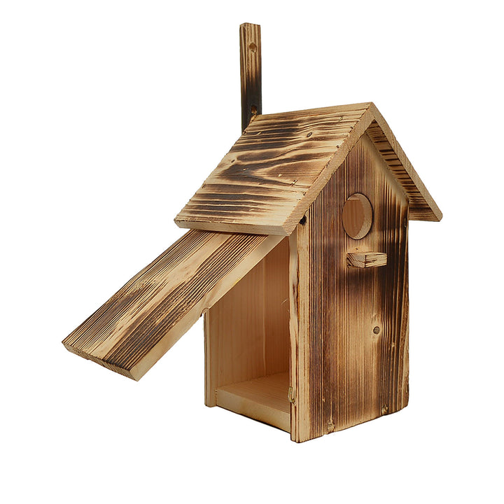 Casetta per uccelli pieghevole in legno 25x33x13 cm cotta a legna