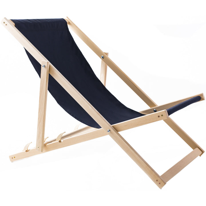 Set di quattro sedie a sdraio, blu scuro, Woodok, assemblate