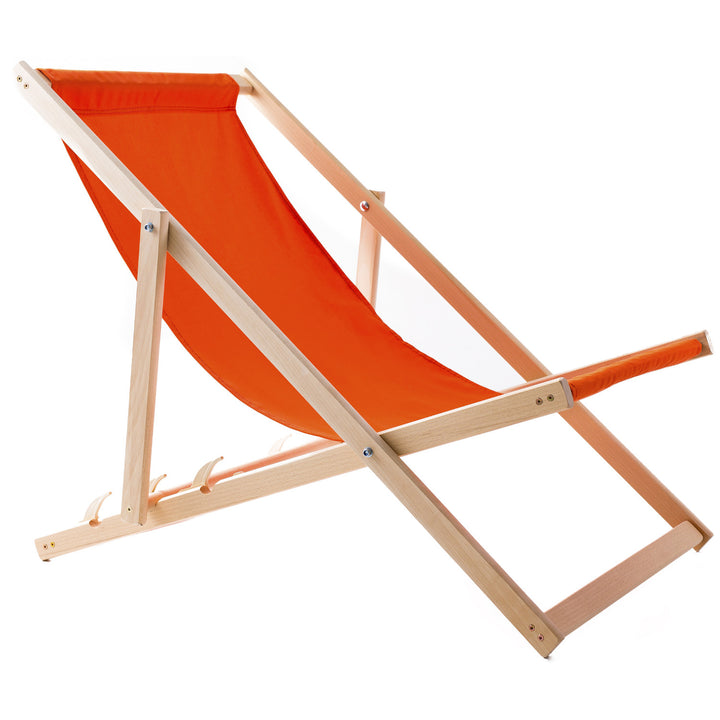 Set di quattro sedie a sdraio, arancione, Woodok, assemblate