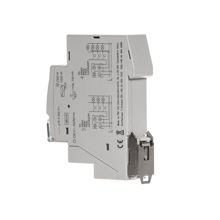GreenBlue Illuminazione automatica per scale su guida DIN, controllo 30s-10m, max 2300 W, GB114, 3 unità